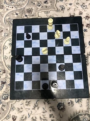 чехол а3: Набор настольных игр 3 в‑1: шахматы + нарды в складном кейсе,шашки - — 6