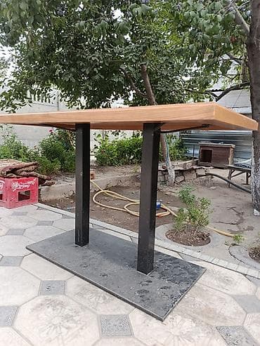 small table: Стол в индустриальном стиле - Столешница: массив дерева (визуально — — 1