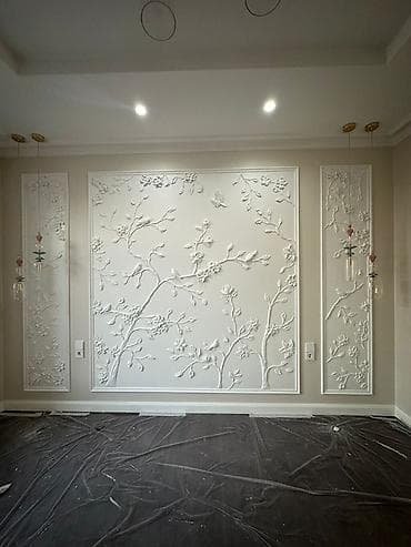 Вазы: Объёмная настенная панель с художественной лепниной - Декоративная — 1