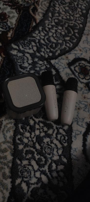 Микрофоны: Беспроводной караоке‑набор: портативная акустическая колонка + 2 — 2