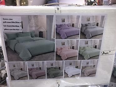 постельный белье: Комплект постельного белья 100% хлопок однотонный цвет, Queen size — 7