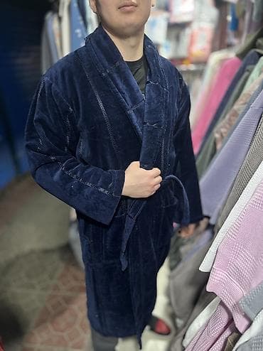 халат: Мужской банный халат ✨ 💯 хлопок | M L XL 2XL 3XL 4XL 0-2500 сом — 3