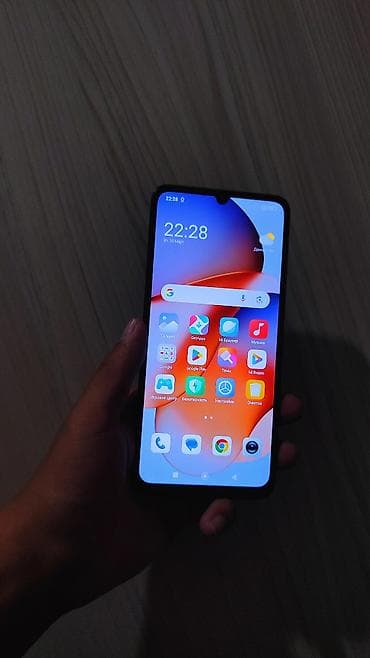 рэдми 13: Redmi, Redmi 13C, Б/у, 128 ГБ, цвет - Черный, 1 SIM, 2 SIM — 3