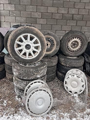 r16 audi: Диски R 15 Audi, отверстий - 5, Б/у — 2