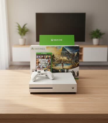 приставка о: В продаже Xbox one s с памятью 1тб. Полностью обслуженная консоль. В — 1