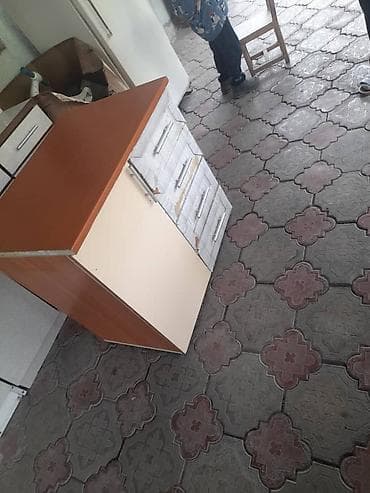 кухонная шкаф бу: Кухонный гарнитур, Б/у, цвет - Белый, Дерево, Самовывоз — 8