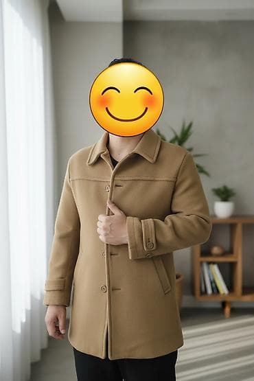 Мужское полупальто/куртка классического кроя, цвет верблюжий