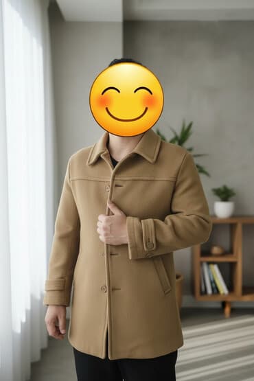 прокат мужских костюмов [возьми на прокат] бишкек фото: Мужское полупальто/куртка классического кроя, цвет верблюжий — 1