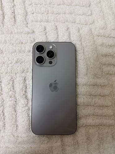 IPhone 15 Pro Max, Б/у, 256 ГБ, Natural Titanium, Коробка, 86 %