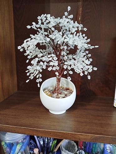 Декоративное дерево из бисера в кашпо - Ручная работа: крона