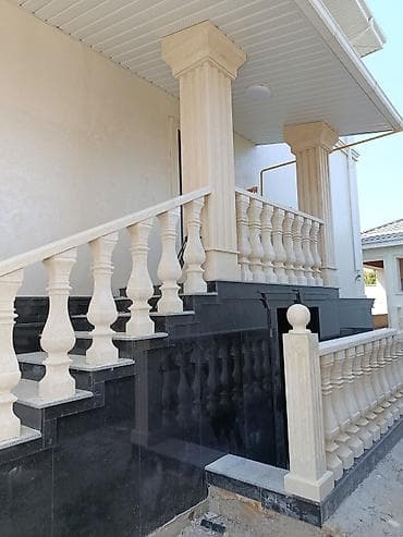 мрамор: Облицовка фасада и крыльца натуральным камнем (гранит) Описание: - — 7