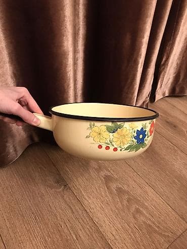 Советский новый дуршлаг, эмалированный, плотный добротный и — 7