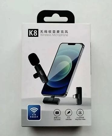 Микрофоны: Беспроводной микрофон K8 для смартфонов - Форм‑фактор: петличный — 2