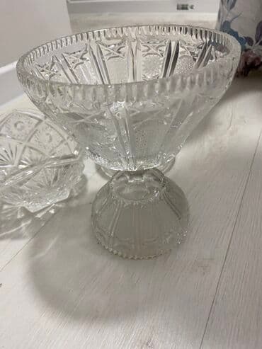 набор для перемещения мебели: Набор из прозрачного резного стекла/хрусталя с классическим гранёным — 4