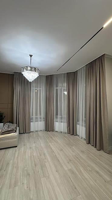 fabric case: Комплект штор, Полиэстер, С тюлем в комплекте, Изготовление на заказ, Для зала — 2