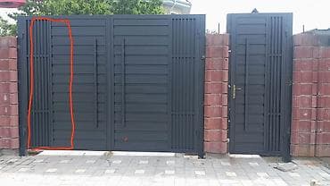 Металлические ворота и калитка современного дизайна - Комплект