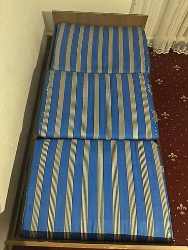 Односпальная кровать, С матрасом, длина - 195 см