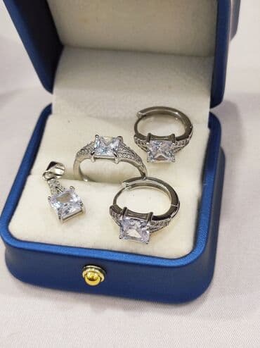 купить свадебное платье недорого: Набор украшений, Проба 925, Женские, Новый — 7