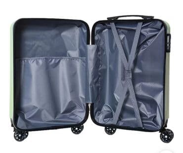 Чемоданы: Чемодан, Материал: Пластик, Маленький (до 40 л), Вращающиеся колеса на 360° — 4