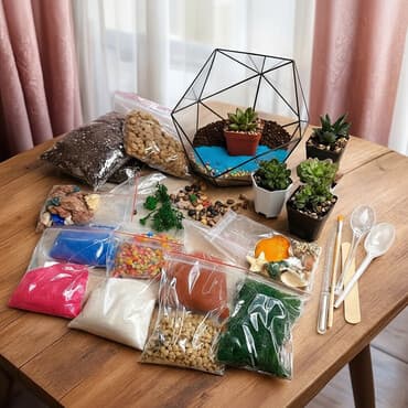 мелочи для дома: 🌱 Готовый набор для создания флорариума Соберите композицию сами — — 1