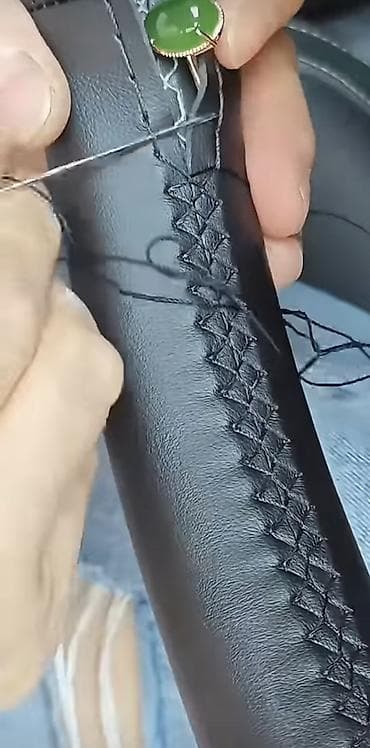 чехии: Экокожа Чехол на руль, цвет - Черный — 4