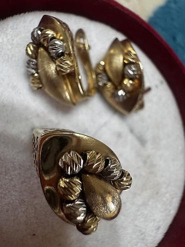 pagani design: Набор украшений, Проба 585, Б/у, Цвет металла: Желтый, Винтажный стиль — 2