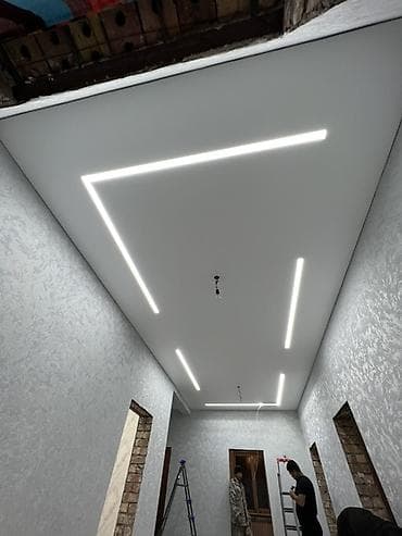 ремонт натяжных потолков: Натяжные потолки с готовым освещением - Материалы: ПВХ‑полотно — 4