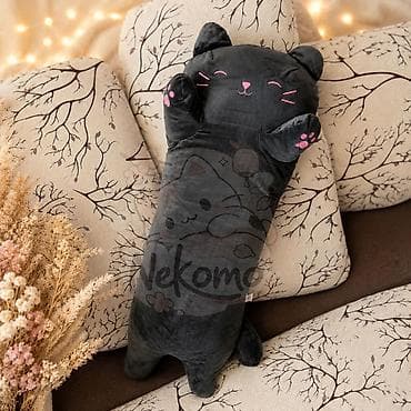 bb kitty: 🐈‍⬛ Подушка-обнимашка «Чёрный Кот» 🖤 Самый загадочный и уютный житель — 1