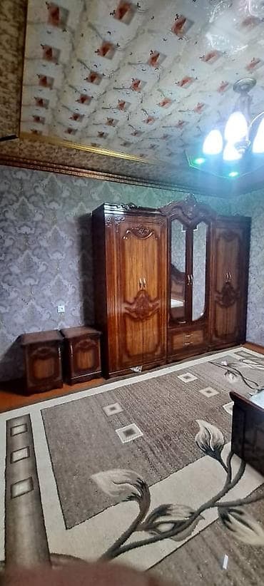 ашкана гарнитуры: Уктоочу бөлмө гарнитуру, Эки кишилик керебет, Жыгач, түсү - Күрөң — 3