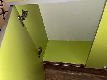 Дом и сад: Тумба для кухни, Б/у, С мойкой, Напольная, ДСП, Самовывоз, цвет - Зеленый — 2