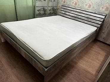 Комплекты мягкой мебели: Спальный гарнитур, Б/у, Двуспальная кровать, Комод, Тумба, Кыргызстан, ДСП, Самовывоз — 4