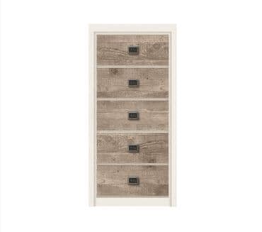 пуфик для магазина: Узкий комод 5 ящиков Koen ясень снежный КОМ5S Создан для комфортной — 1