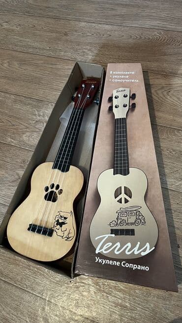 пианино кавай цена: Продаю укулеле сопрано. Милый дизайн с вырезом в виде лапки и рисунком — 1