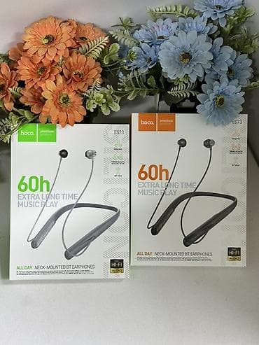 hoco w55: Беспроводные наушники-гарнитура Hoco ES73 (шейный обод) - — 1