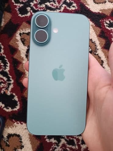 купить графический планшет с экраном в бишкеке: IPhone 16, Б/у, 128 ГБ, Голубой, Зарядное устройство, Чехол, Кабель, 100 % — 1