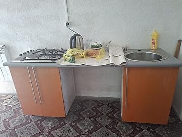 Эмерек гарнитурлары: Ашкана гарнитуру, Колдонулган, түсү - Ток сары, МДФ — 2