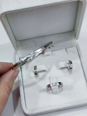 самые красивые свадебные платья в мире: Серебряный Набор+ браслет Карьтие Дизайн Италия Серебро 925 пробы — 3