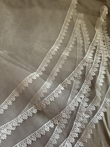 жак машинки: Фата невесты цвет белый, Айвори. С вышивкой. Длина до спины. Абсолютно — 3