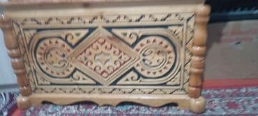 евра куб: Резной деревянный сундук/лава с крышкой - Материал: массив дерева — 2