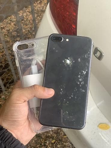 iphon 8 plus: IPhone 8 Plus, Б/у, 64 ГБ, Черный, Чехол, 100 % — 7