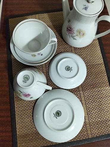 rose: Фарфоровый чайный набор Rosenthal (Германия), деколь с цветами и — 2