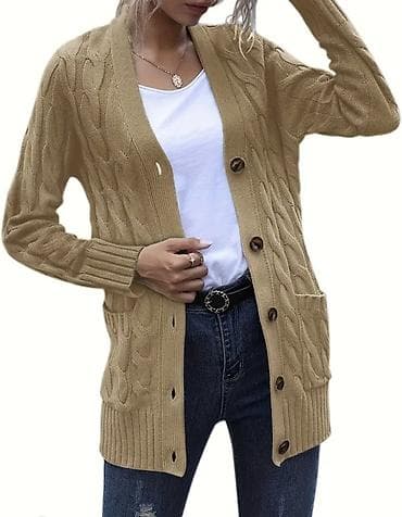 Атайын кийим: Кардиган, Жип, Кыска модель, Күз-жаз, Токулган модель — 2