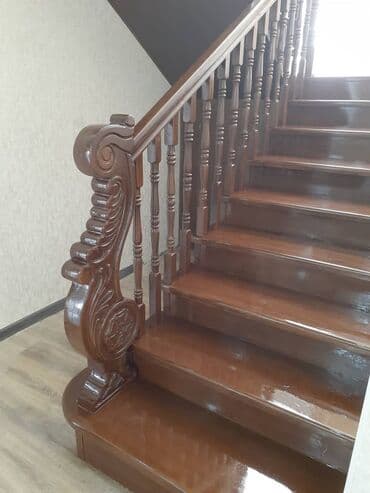 мебель дерево: Деревянная лестница Для дома, Бесплатная доставка, Вид дерева: Лиственница, Форма лестницы: Г-образная, Стиль: Лофт — 3