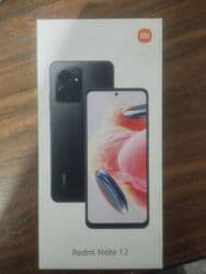 телефон ред: Redmi, Redmi Note 12, Колдонулган, 128 ГБ, түсү - Кара, 2 SIM — 2