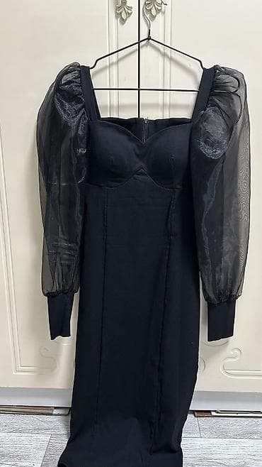 шифоновое платье: Вечернее платье, Коктейльное, Шифон, С рукавами, Корсет, S, M — 2