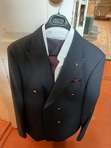 прокат мужской костюм: Мужской костюм, L, Новый, цвет - Черный, Платная доставка, Самовывоз — 2