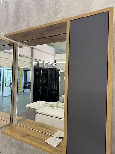 зеркало в ванную: Шкаф для ванной, С зеркалом, Дерево — 2