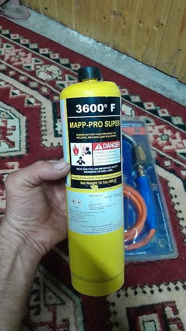 цистерна емкость: Горелка HARBAX HST-1982C с шлангом + баллон MAPP-PRO SUPER (пропилен) — 3