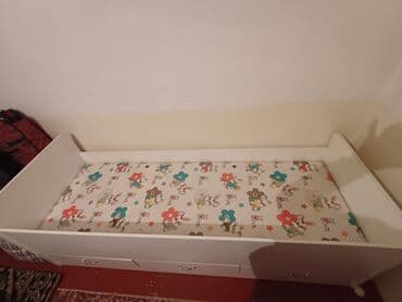 перегородки в комнате бишкек: Спальный гарнитур, Двуспальная кровать, ДСП, цвет - Бежевый — 10