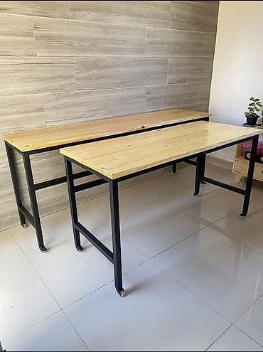 Офис столдору: Столы из массива сосны на металлическом каркасе - Материал lalafo.kg да — 1 Офис столдору: Столы из массива сосны на металлическом каркасе - Материал — 1